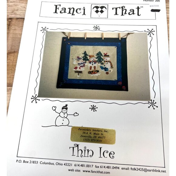 RARE Fanci That Thin Ice Cross Stitch Pattern Only - Picture 2 of 3